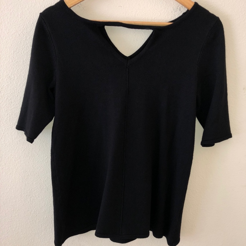 Joseph A. Black top. Size small